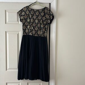 Black chiffon dress